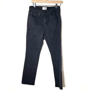 Levi's black mid rise straight slim leg jeans size 8 B176